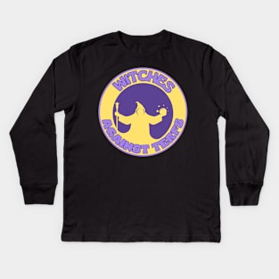 Witches Against TERFs Seal Kids Long Sleeve T-Shirt